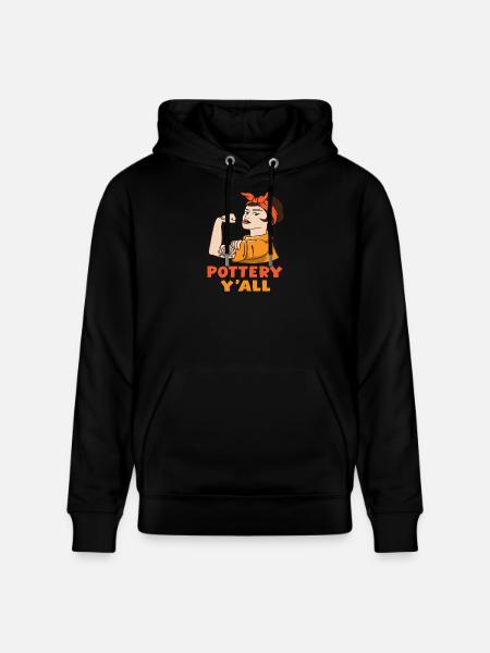 Pottery Strong Women Art - Stanley/Stella CRUISER Unisex Organic Hoodie - black