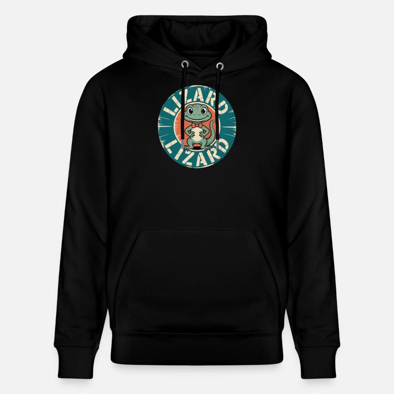 Lizard Meme Lustig Weirdcore Vibes - Stanley/Stella Unisex Bio-Hoodie CRUISER  - Schwarz