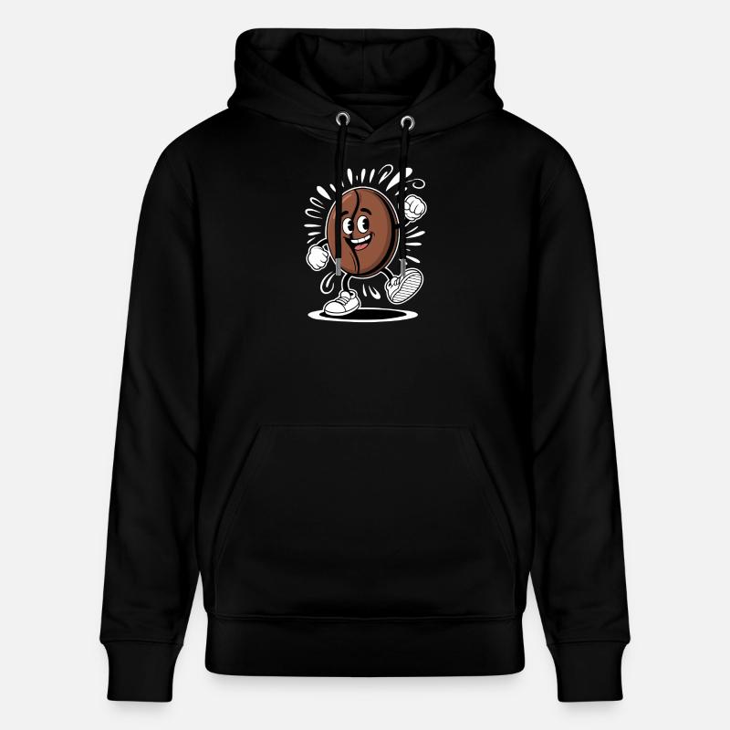 Café Dancing Grain Dessin Animé Café - Sweat à capuche bio CRUISER Stanley/Stella Unisexe - noir
