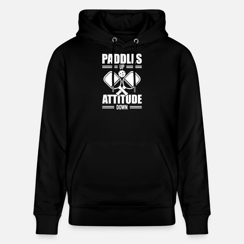 Paddleball Schläger Pickleball Geschenk - Stanley/Stella Unisex Bio-Hoodie CRUISER  - Schwarz