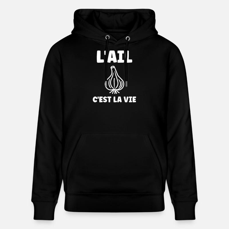 KNOBLAUCH IST LEBEN - Stanley/Stella Unisex Bio-Hoodie CRUISER  - Schwarz