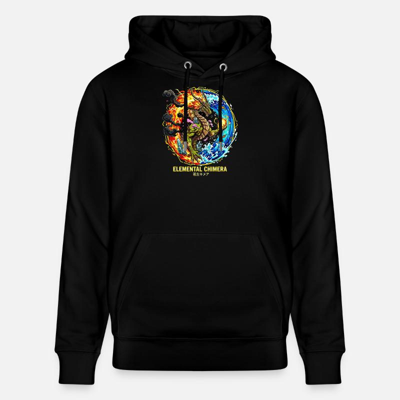 Elemental Chimera | Drache der 3 Elemente - Stanley/Stella Unisex Bio-Hoodie CRUISER  - Schwarz