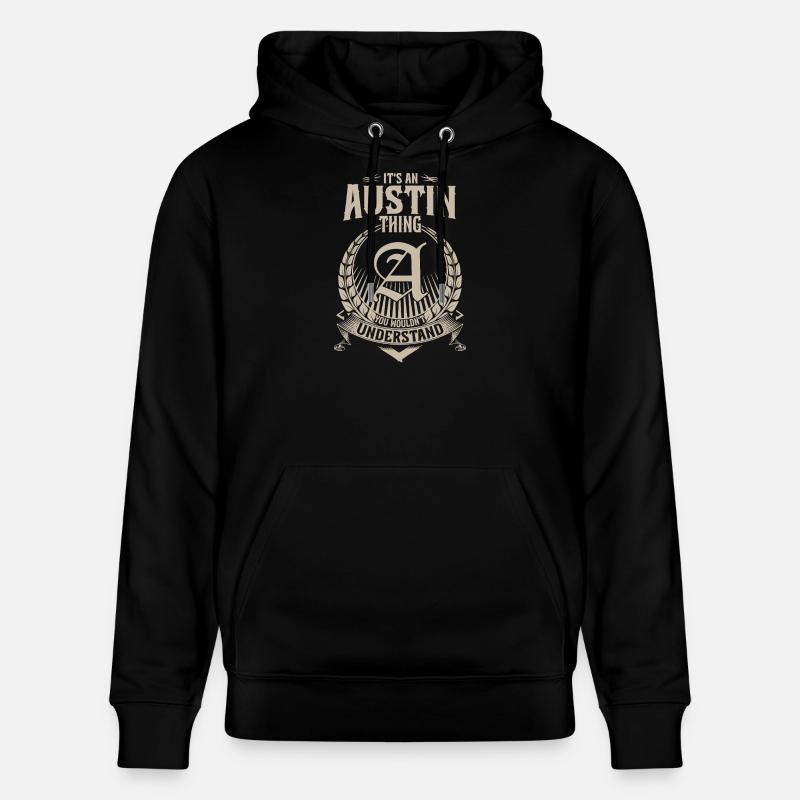Emblème de la chose Austin - Sweat à capuche bio CRUISER Stanley/Stella Unisexe - noir