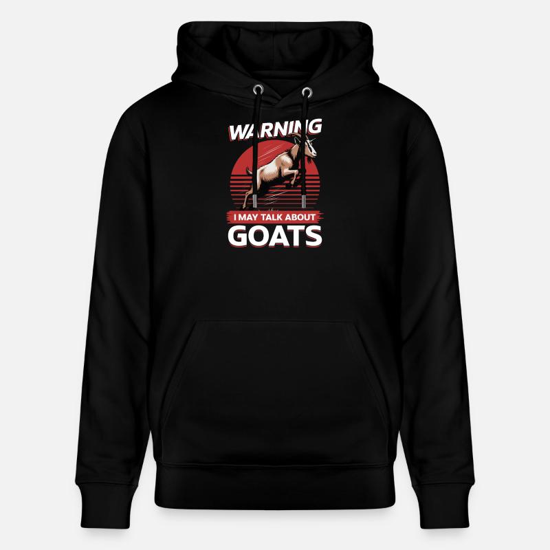 Drôle d’animal de la ferme chèvre - Sweat à capuche bio CRUISER Stanley/Stella Unisexe - noir