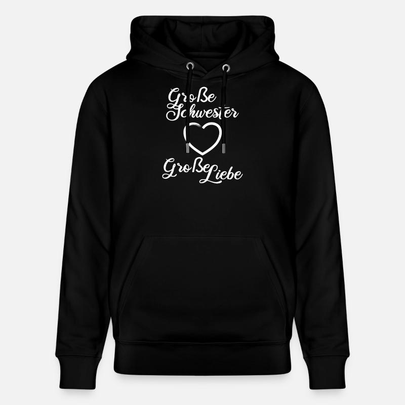 Große Schwester Große Liebe - Stanley/Stella Unisex Bio-Hoodie CRUISER  - Schwarz