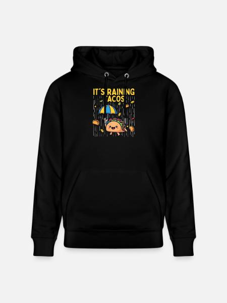 Det regner tacos Sjov mad Citat - Stanley/Stella CRUISER økologisk unisex-hoodie - sort
