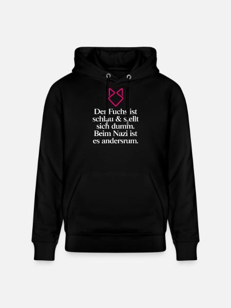 Gegen Rechts - Stanley/Stella Unisex Bio-Hoodie CRUISER - Schwarz