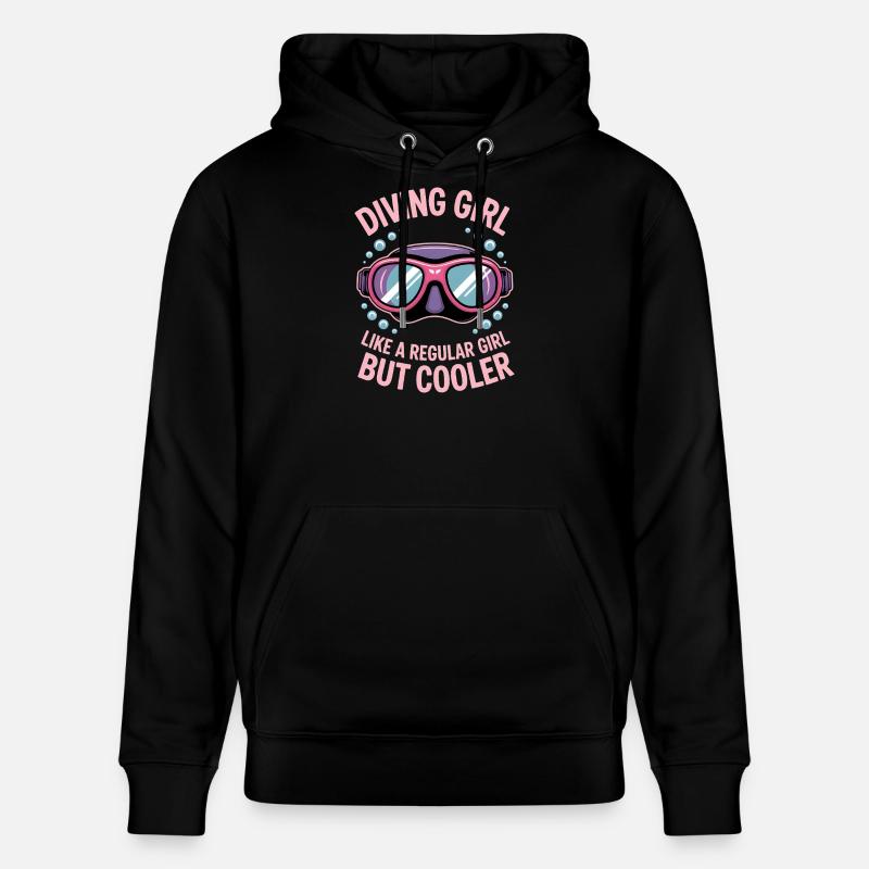 Tauchen Spruch Mädchen Lustiges Tauchen Geschenk - Stanley/Stella Unisex Bio-Hoodie CRUISER  - Schwarz