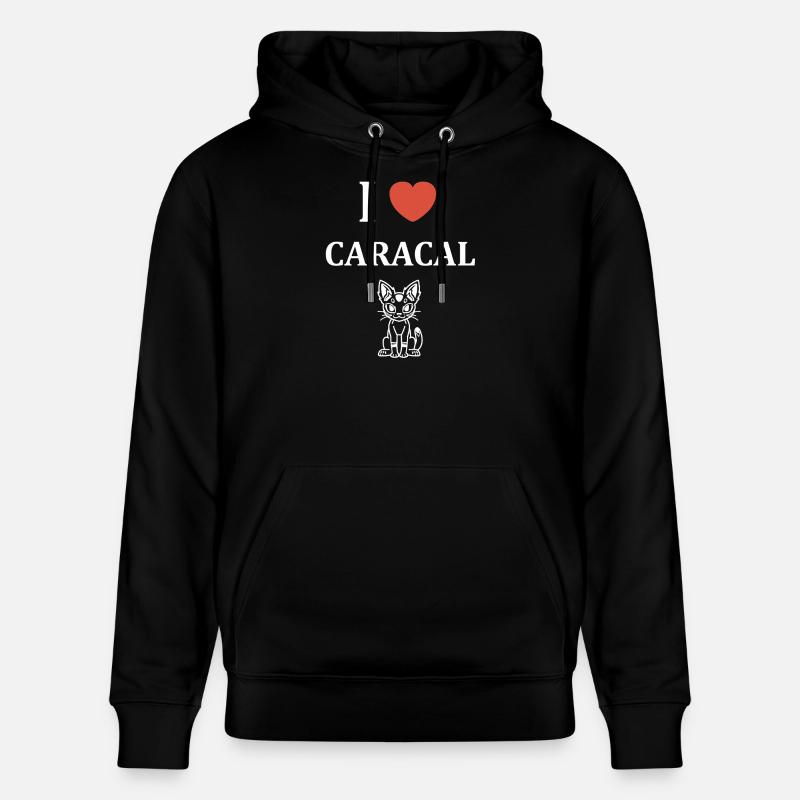 J'aime le Caracal - Sweat à capuche bio CRUISER Stanley/Stella Unisexe - noir