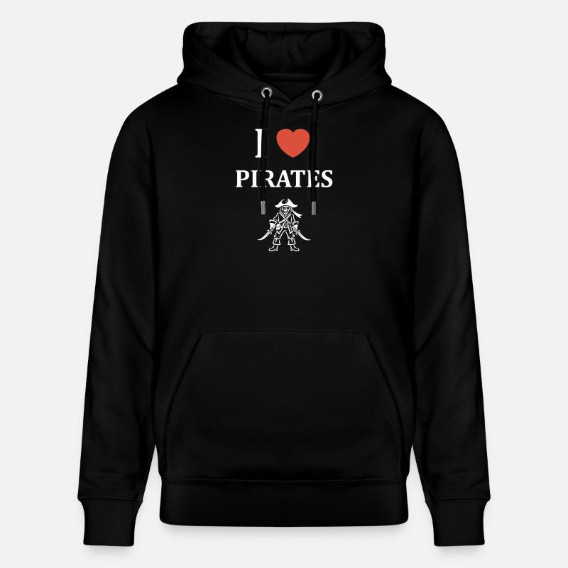 J adore Pirates et Coeur - Sweat à capuche bio CRUISER Stanley/Stella Unisexe - noir