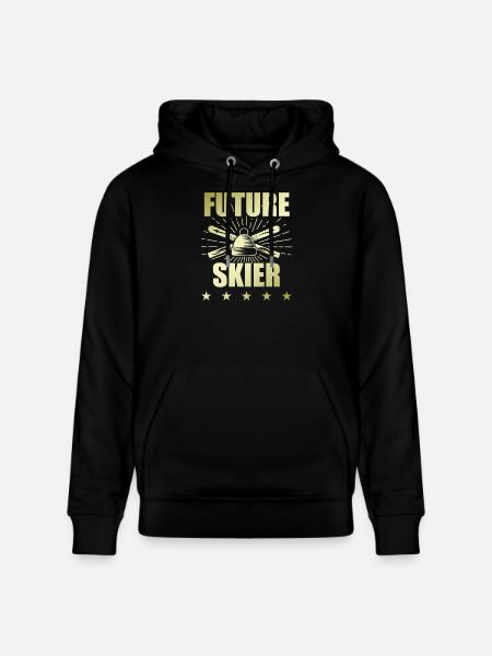 The future of skiing - Stanley/Stella CRUISER Unisex Organic Hoodie - black