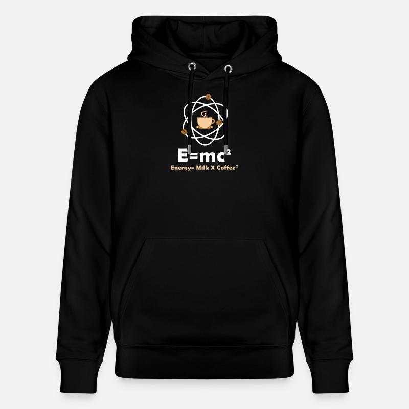 E=mc² Lustiger Physiker Spruch Kaffee Physik - Stanley/Stella Unisex Bio-Hoodie CRUISER - Schwarz