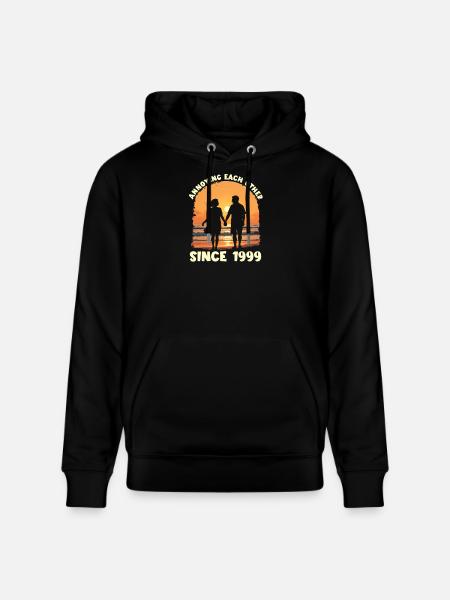 Anniversary of mutual harassment since 1999 - Stanley/Stella CRUISER Unisex Organic Hoodie - black