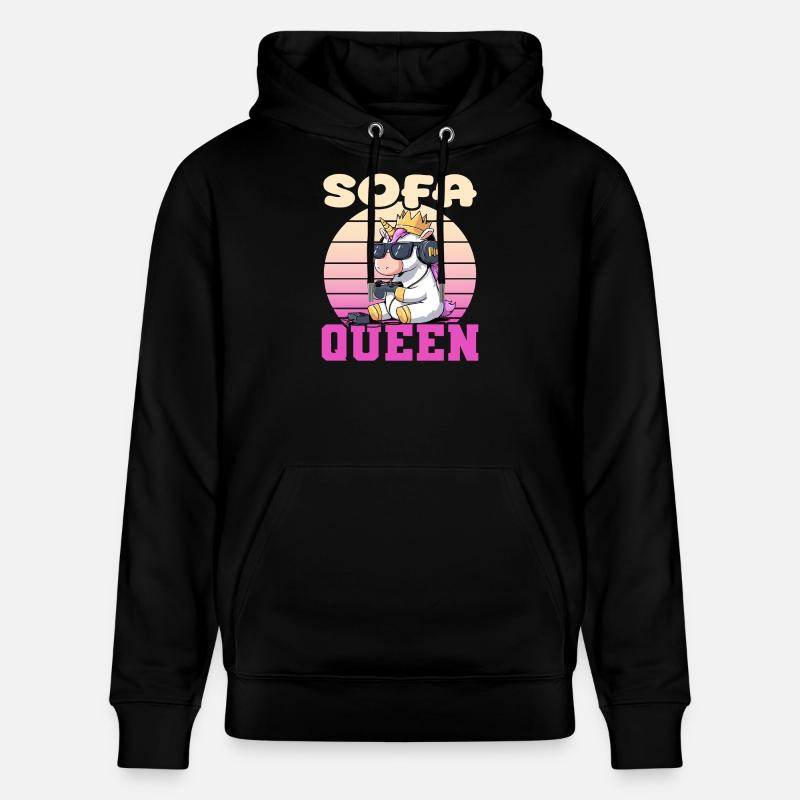 Sofa Queen - Einhorn zocken - Stanley/Stella Unisex Bio-Hoodie CRUISER  - Schwarz