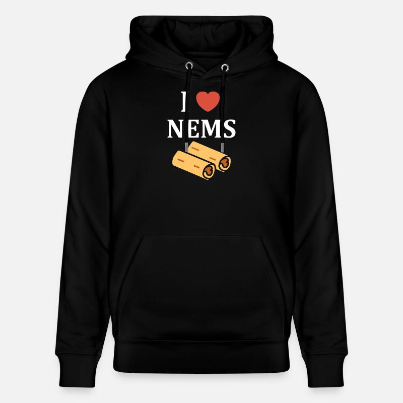 J aime Nems design gourmand - Sweat à capuche bio CRUISER Stanley/Stella Unisexe - noir