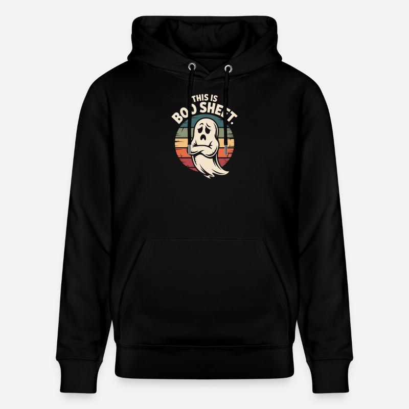 Fantôme Halloween Rétro - Sweat à capuche bio CRUISER Stanley/Stella Unisexe - noir
