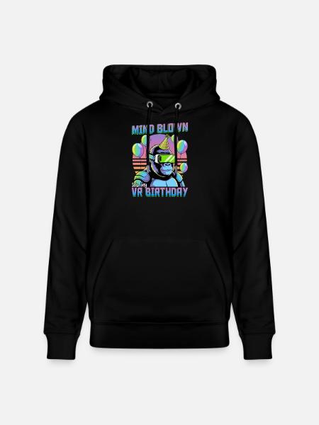 Birthday Gamer VR - Stanley/Stella CRUISER Unisex Organic Hoodie - black
