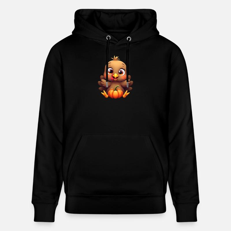 Bébé dinde de Thanksgiving - Sweat à capuche bio CRUISER Stanley/Stella Unisexe - noir