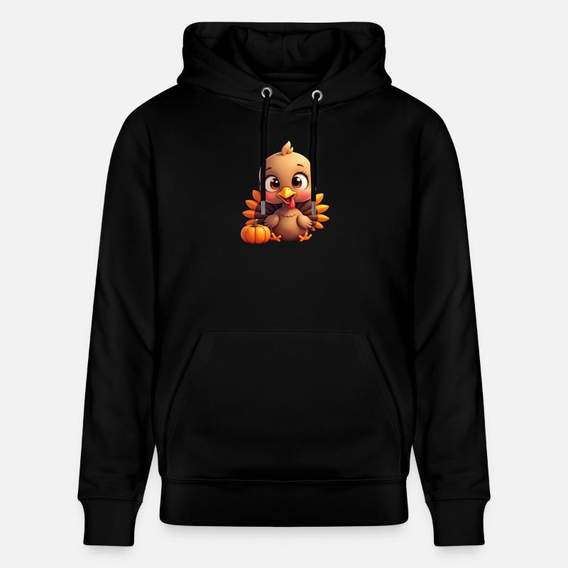 Bébé dinde de Thanksgiving - Sweat à capuche bio CRUISER Stanley/Stella Unisexe - noir
