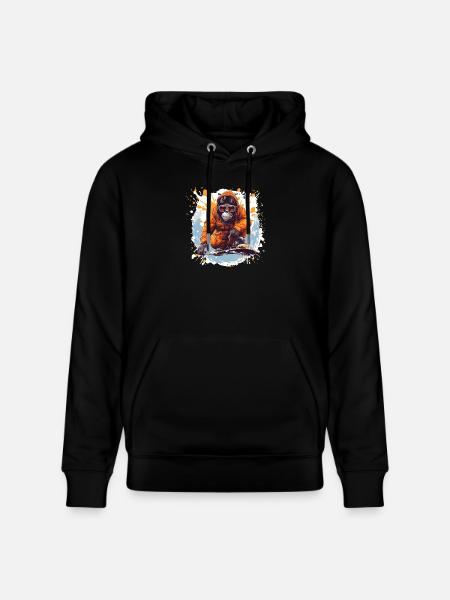 Affe Snowboard - Stanley/Stella Unisex Bio-Hoodie CRUISER - Schwarz