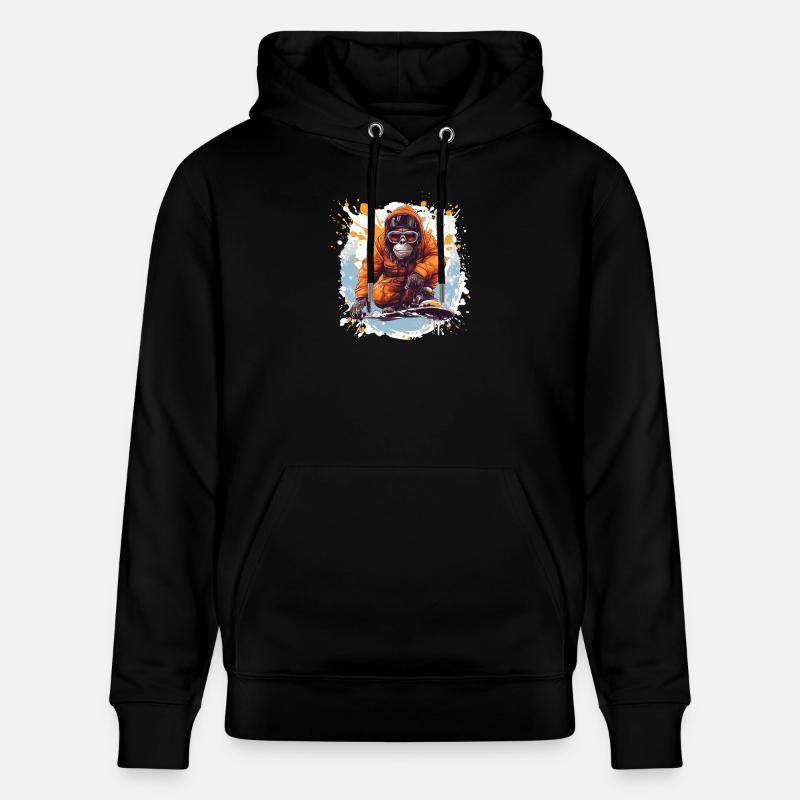 Affe Snowboard - Stanley/Stella Unisex Bio-Hoodie CRUISER  - Schwarz