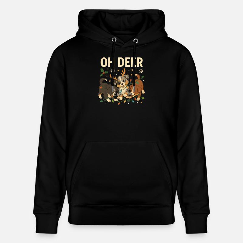 Mignon berger australien Noël Design - Sweat à capuche bio CRUISER Stanley/Stella Unisexe - noir