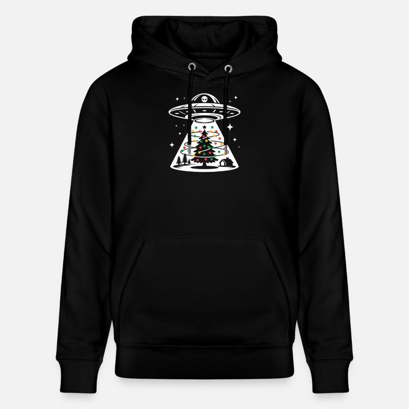 Faisceau lumineux d’arbre de Noël OVNI - Sweat à capuche bio CRUISER Stanley/Stella Unisexe - noir