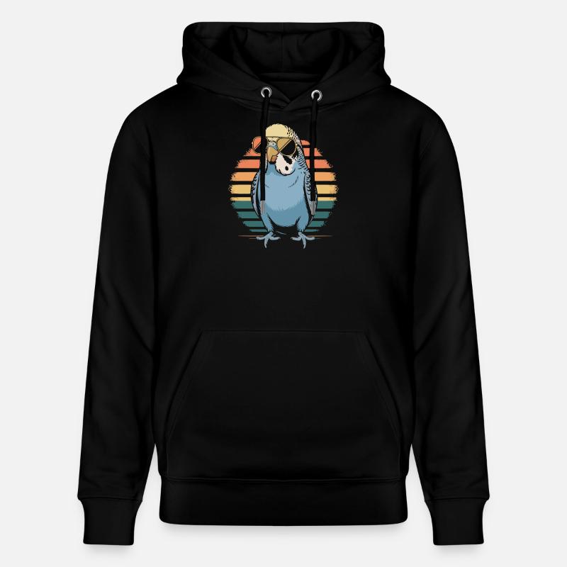 Perruche ondulée - Sweat à capuche bio CRUISER Stanley/Stella Unisexe - noir