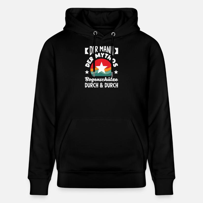 Bogenschießen Bogenschütze Geschenk - Stanley/Stella Unisex Bio-Hoodie CRUISER  - Schwarz