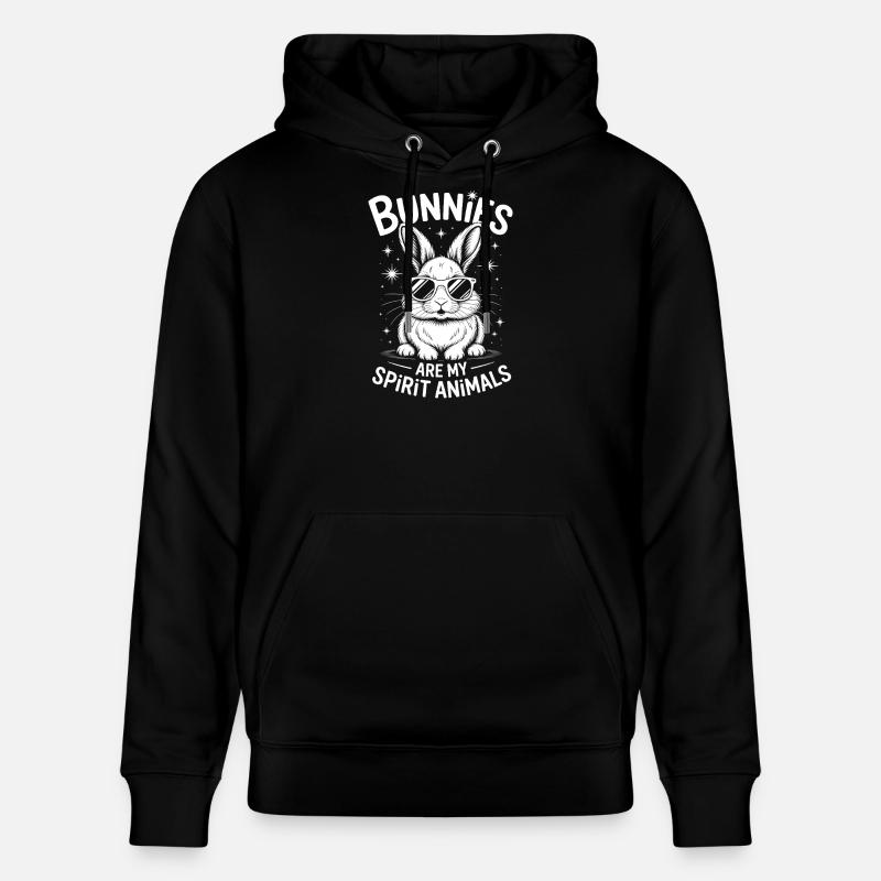 Lapin disant lapin drôle lapin cadeau - Sweat à capuche bio CRUISER Stanley/Stella Unisexe - noir