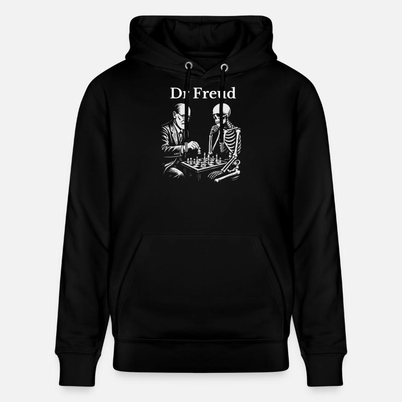 Duel d’échecs Freud avec squelette - Sweat à capuche bio CRUISER Stanley/Stella Unisexe - noir