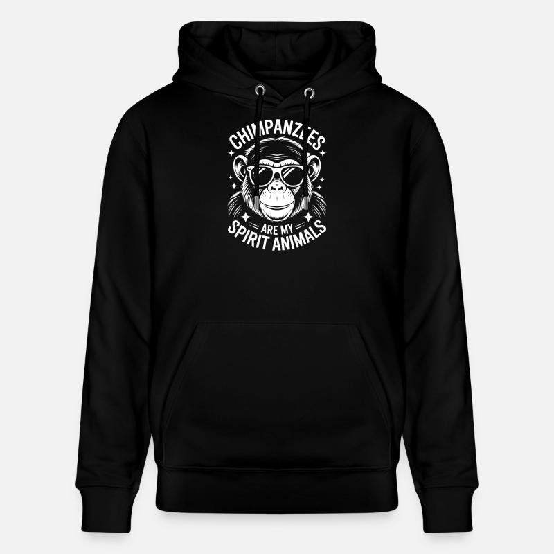 Chimpanzé disant singe drôle chimpanzé cadeau - Sweat à capuche bio CRUISER Stanley/Stella Unisexe - noir
