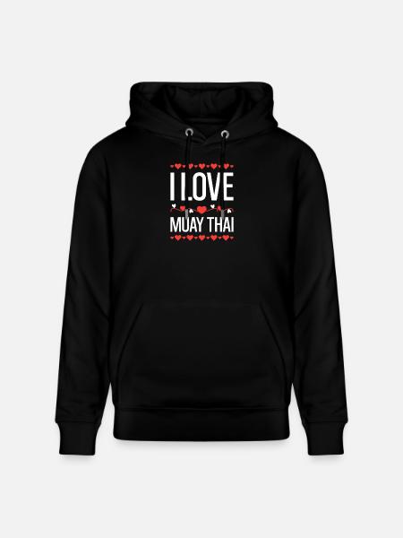 I Love Muay Thai - Stanley/Stella CRUISER Unisex Organic Hoodie - black
