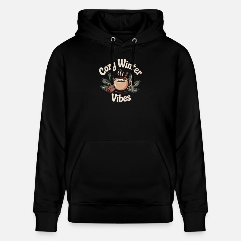 Ambiance hivernale chaleureuse – Motif d’hiver chaud - Sweat à capuche bio CRUISER Stanley/Stella Unisexe - noir