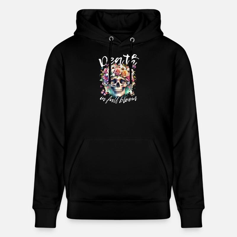 Fleurs Crâne Beauté Floraison - Sweat à capuche bio CRUISER Stanley/Stella Unisexe - noir
