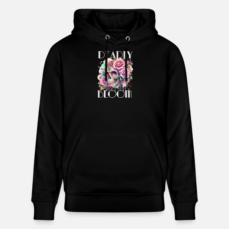 Fleurs Crâne Beauté Floraison - Sweat à capuche bio CRUISER Stanley/Stella Unisexe - noir