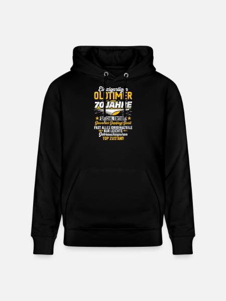 70 Years Unique Classic 70th Birthday - Stanley/Stella CRUISER Unisex Organic Hoodie - black