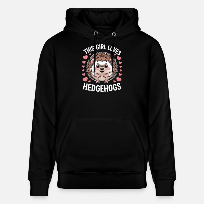 Igel Spruch Mädchen Lustiges Igel Geschenk - Stanley/Stella Unisex Bio-Hoodie CRUISER  - Schwarz
