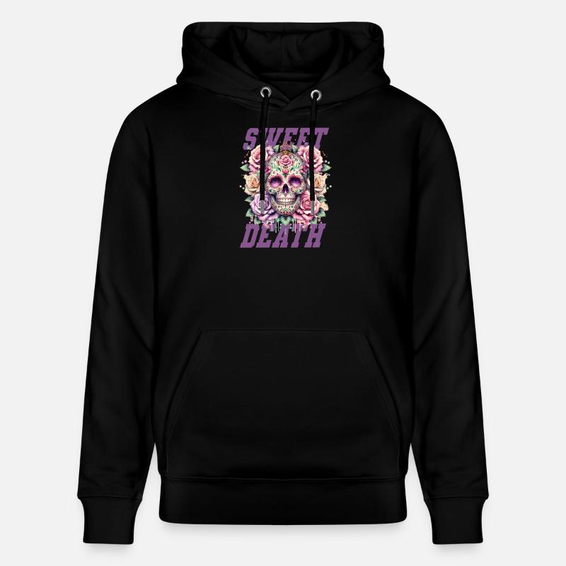 Fleurs Crâne Beauté Floraison - Sweat à capuche bio CRUISER Stanley/Stella Unisexe - noir