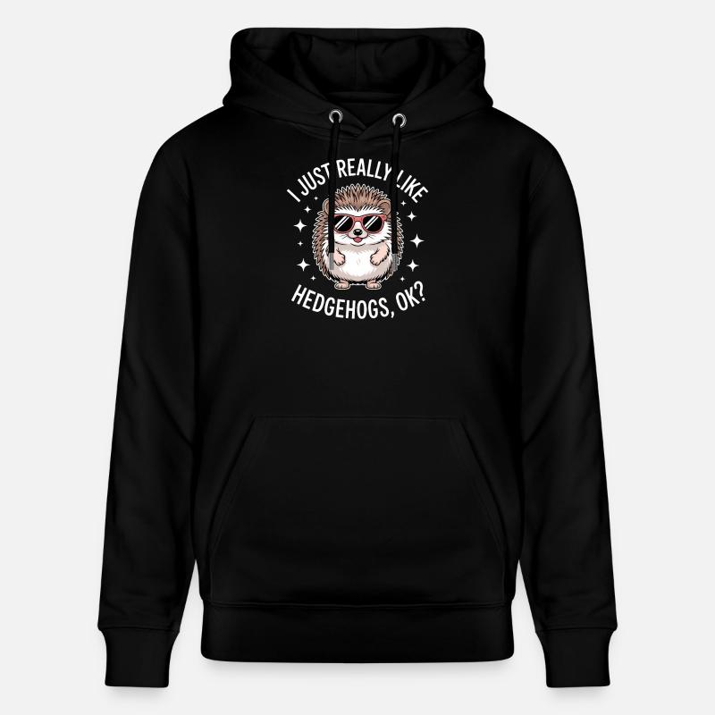 Igel Spruch Lustiges Igel Geschenk - Stanley/Stella Unisex Bio-Hoodie CRUISER  - Schwarz