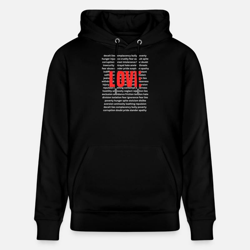 L’amour conquiert tout - Sweat à capuche bio CRUISER Stanley/Stella Unisexe - noir