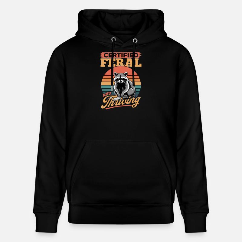 Drôle de raton laveur - Sweat à capuche bio CRUISER Stanley/Stella Unisexe - noir