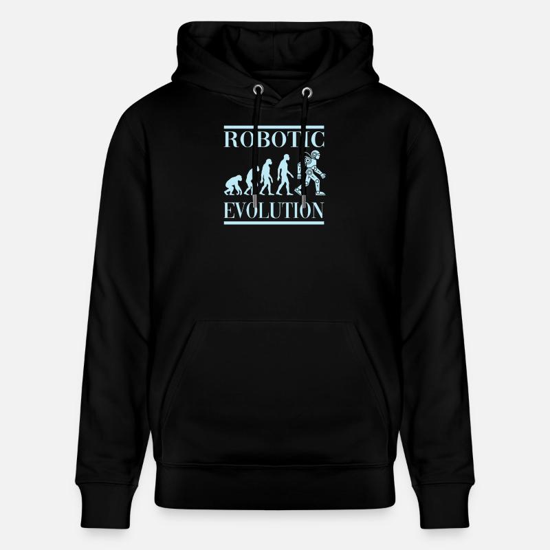Robot Evolution Progress Human Future - Stanley/Stella CRUISER Unisex Organic Hoodie - black