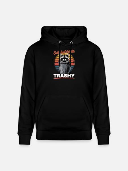 Funny Raccoon - Stanley/Stella Unisex Bio-Hoodie CRUISER - Schwarz