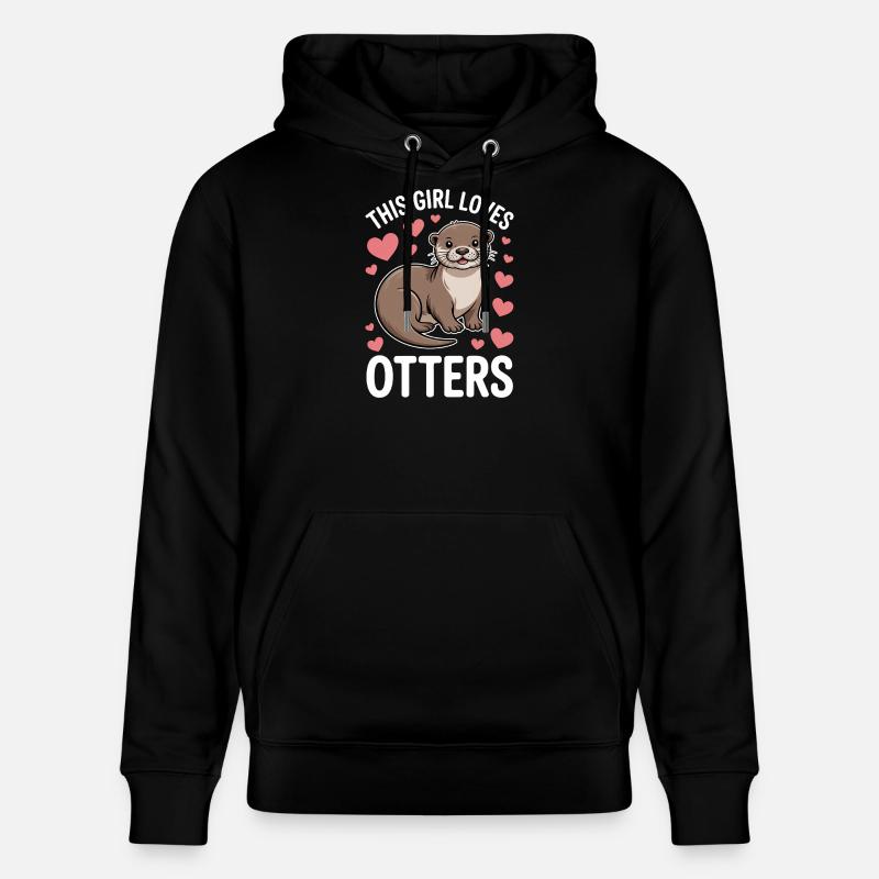 Otter Spruch Mädchen Lustiges Otter Geschenk - Stanley/Stella Unisex Bio-Hoodie CRUISER  - Schwarz