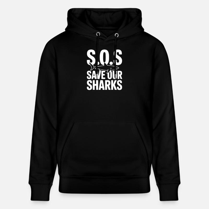 S.O.S Sauve nos requins - Sweat à capuche bio CRUISER Stanley/Stella Unisexe - noir