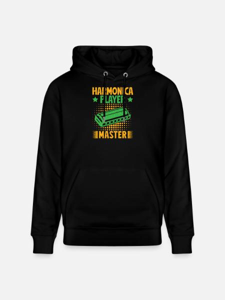 Funny Harmonica Player Master Harmonica - Stanley/Stella Unisex Bio-Hoodie CRUISER - Schwarz