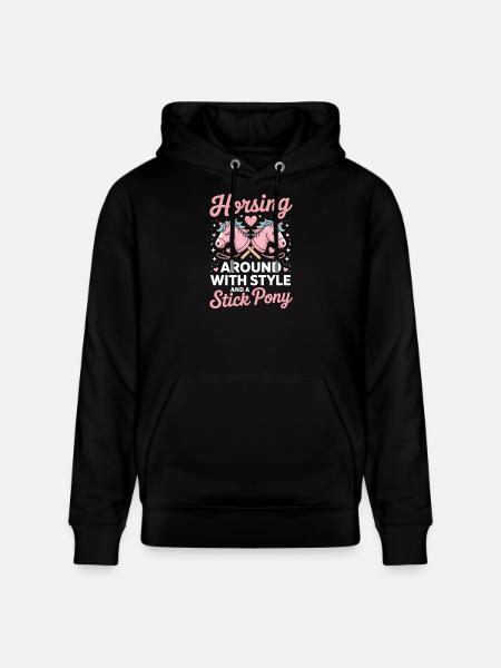 Hobby Horsing Hobby Horse Horse Girl Hobby Horse - Stanley/Stella CRUISER Unisex Organic Hoodie - black