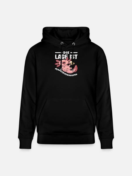 The location is drunken: Axolotl - Stanley/Stella CRUISER Unisex Organic Hoodie - black
