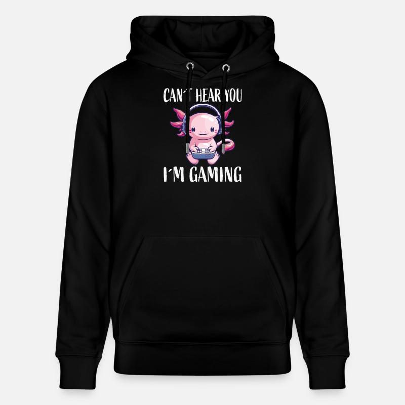 Gaming Axolotl mit Kopfhörer - Stanley/Stella Unisex Bio-Hoodie CRUISER  - Schwarz